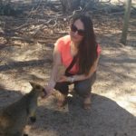 Photograph of Daniela Rizzo with a Wallaby